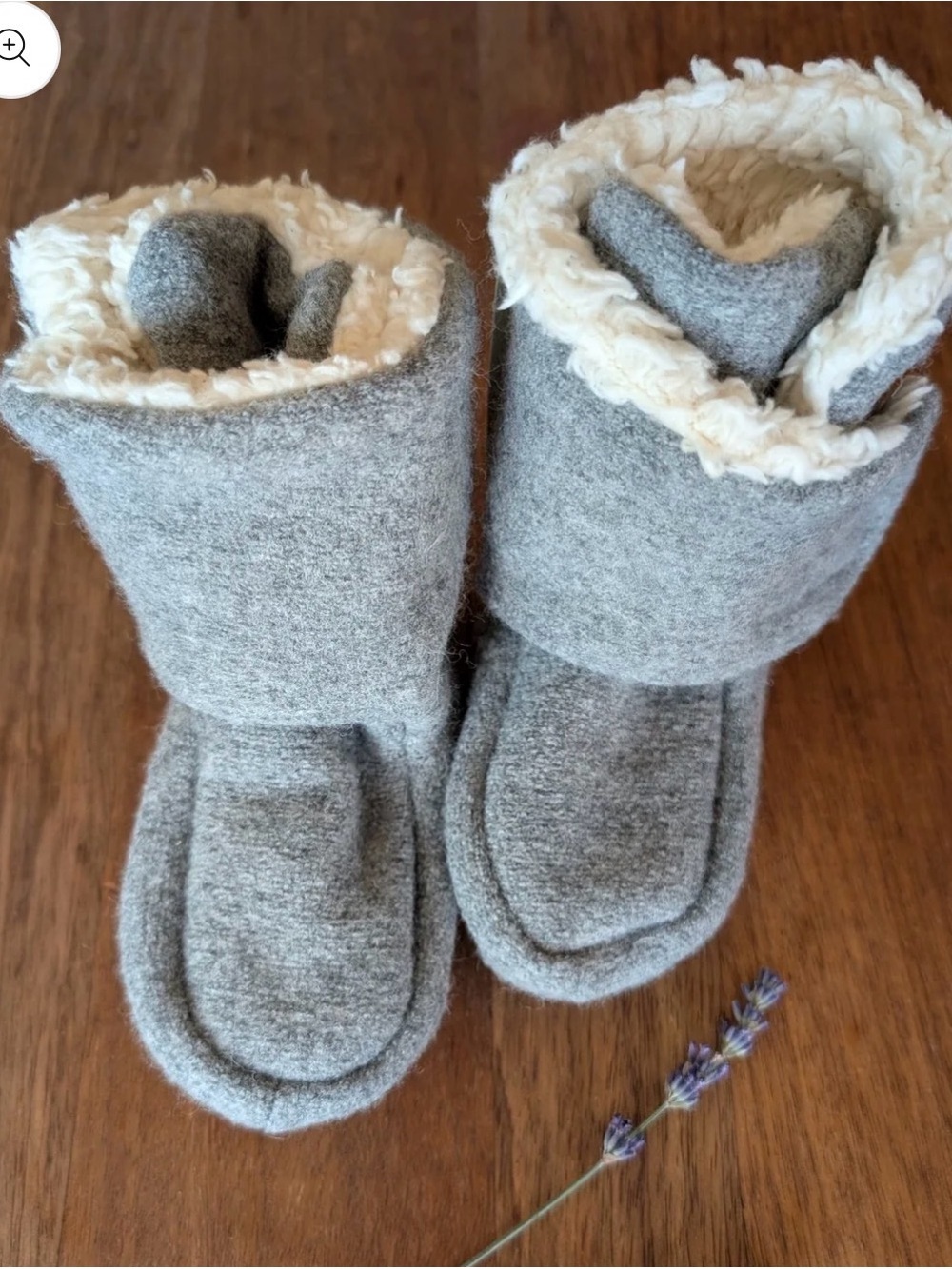 Pickapooh - Organic Boiled Wool - Organic Cotton Sherpa lined - Baby Booties